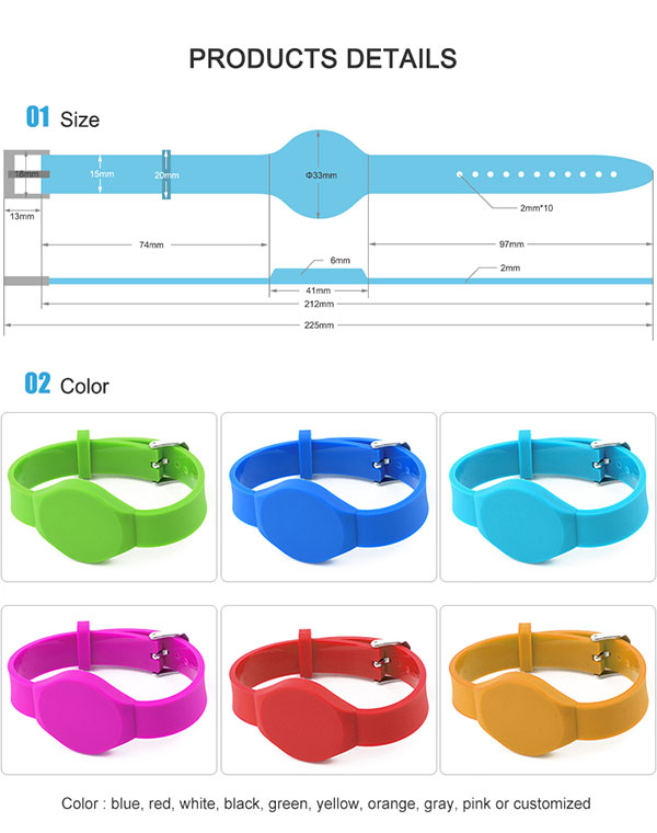 Customized rfid bracelets PVC wristband festival wristband child 13.56mhz rfid chip rfid wristband