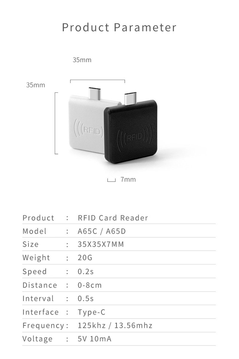 周波数 13.56mhz Android フォン マイクロチップ RFID リーダー 11