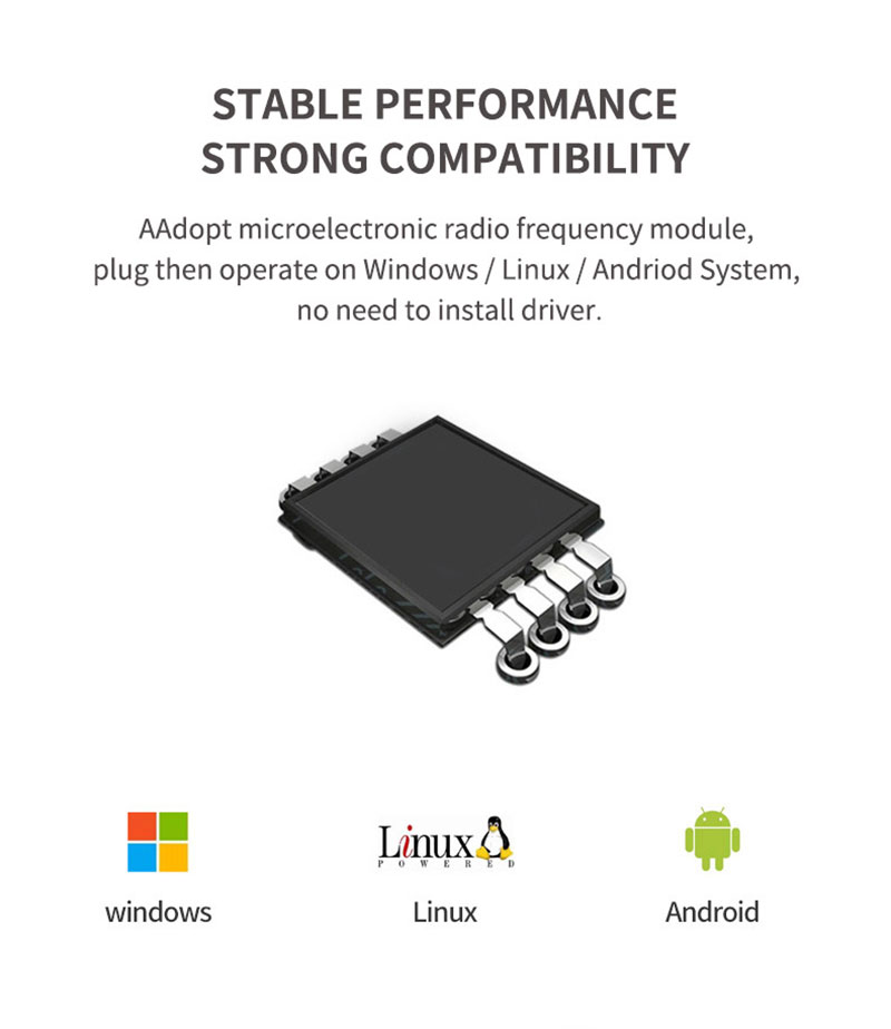 125khz カード タグ用デスクトップ非接触 USB RFID カード リーダー 3