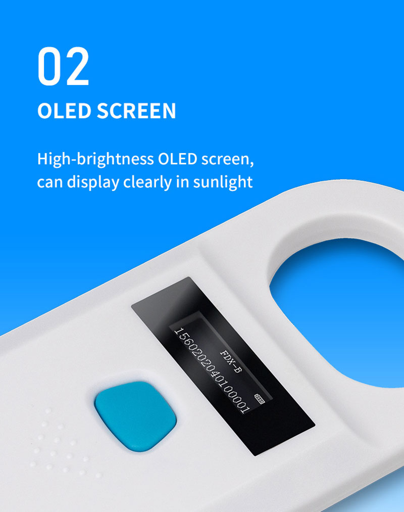 ポータブル小型ハンドヘルド 134.2Khz Rfid 動物 ID リーダー 3