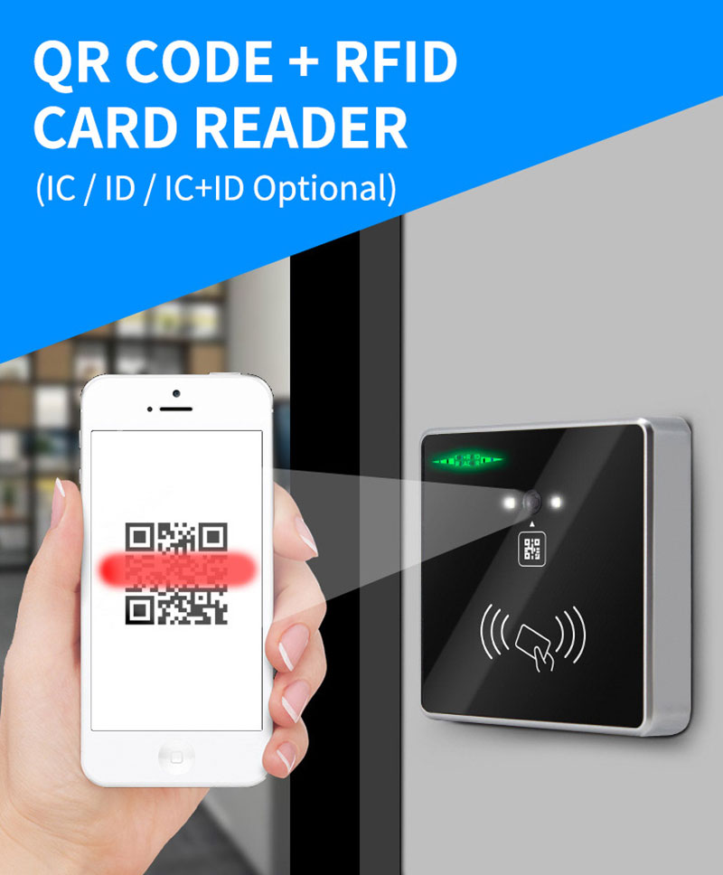 多目的 QR コード スキャン RFID アクセス コントロール リーダー