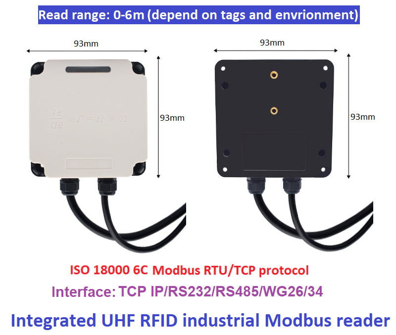 RFID 産業用リーダー Modbus 接続 PLC UHF RFID 915M すべて -in-one 生産ライン管理