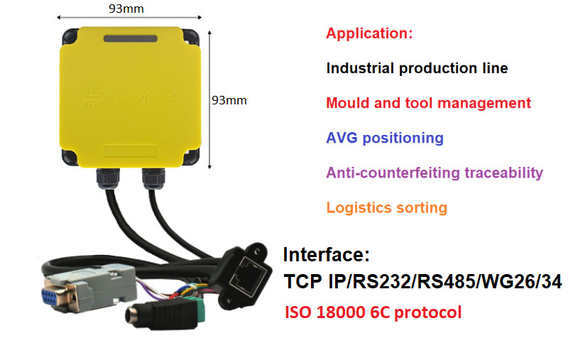 RFID 産業用リーダー Modbus 接続 PLC UHF RFID 915M オールインワン生産ライン管理 7