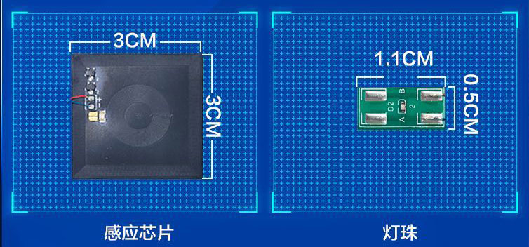 NFC 誘導発光 チップパッシブ発光ラベル高輝度スマートカード無線周波数マルチライトラベル13.56MHZ