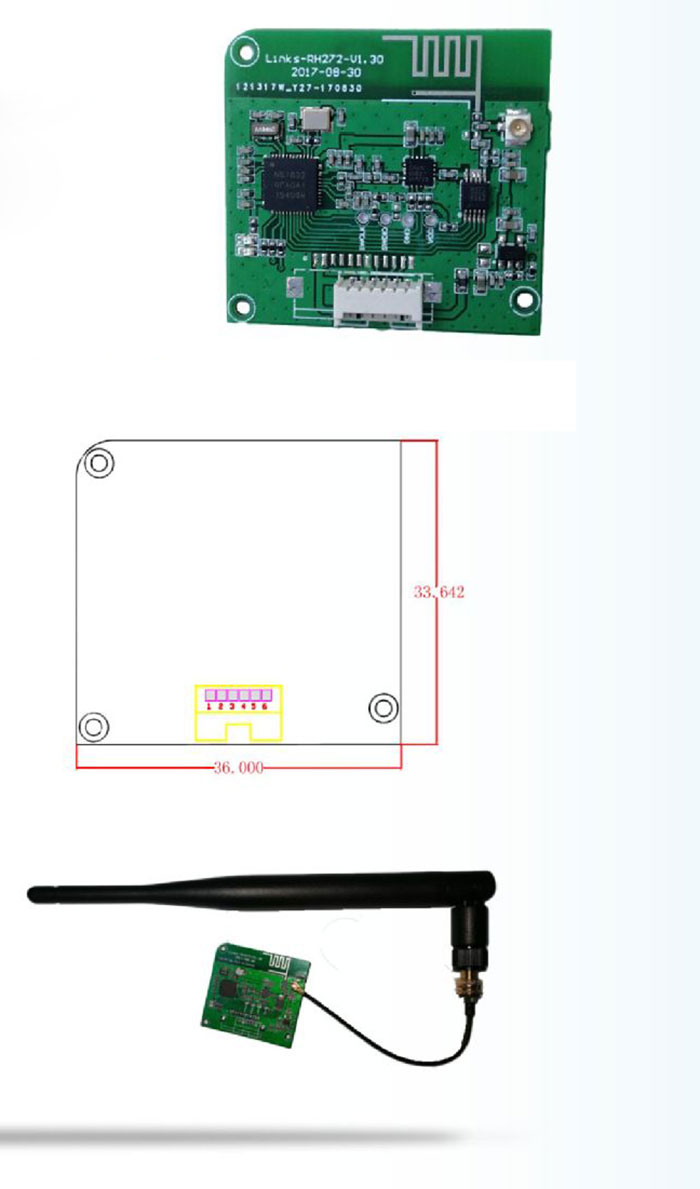 RFID アクティブ読み取り/書き込みモジュール 2.45G アクティブ読み取り- 書き込みモジュール ハンドヘルド RFID モジュール